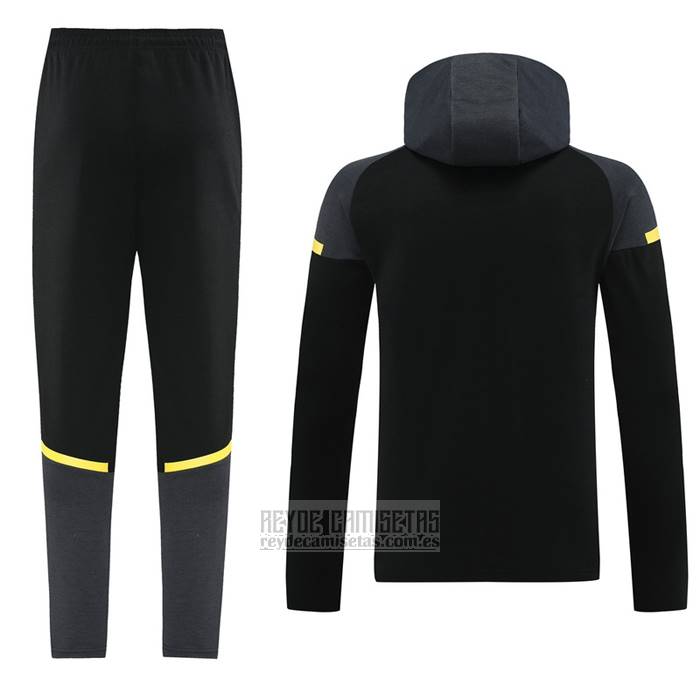 Chandal con Capucha del Borussia Dortmund 2024-2025 Negro